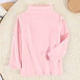 thumbnail image 1 of FAIOROI 4T Toddler Mock Turtleneck - Pink, Stretchy Soft for Sensitive Skin, Long Sleeve Layering & School Wear, 1 of 9