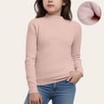 thumbnail image 1 of FAIOROI Big Girls 11T Pink Cotton Knit Sweater, Mock Neck Ribbed Soft for Fall School & Daily Wear, 1 of 5