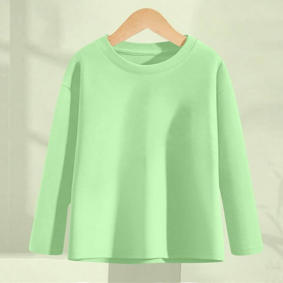 Trupants Big Girls 7T Green Long Sleeve Cotton Shirt - Soft Durable, Kids Top for School & Daily Play | Walmart Value