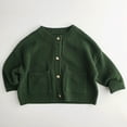 thumbnail image 1 of FAIOROI Big Girls' 8T Green Cardigan, 100% Polyester, Durable & Easy Care, Button Front with Pockets - Great for School & Active Play, 1 of 3