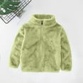 thumbnail image 1 of fnnxnal Big Girls 9T Green Fleece Jacket - Ultra-Soft, Full Zip, Machine Washable, Warm for Fall & Spring, Hypoallergenic, Durable, 1 of 3