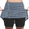 thumbnail image 1 of FAIOROI Big Girls Active Skort, High-Waisted Stretchy with Built-in Shorts, Breathable, 10T, Navy, 1 of 6