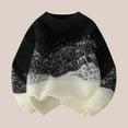 thumbnail image 1 of fnnxnal Big Girls' Cotton Knit Sweater 9-10T - Black, Soft for Sensitive Skin, Breathable, Loose Fit, Durable, 1 of 5