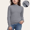 thumbnail image 1 of FAIOROI Big Girls Cotton Knit Sweater 9T Gray - Mock Neck Ribbed, Warm for Fall/Winter, School & Casual, Soft & Durable, 1 of 5