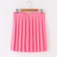 thumbnail image 1 of Trupants Big Girls' Pleated Skirt - Cotton Short High Waisted, Size 12 T, Hot Pink, 1 of 3