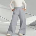 thumbnail image 1 of fnnxnal Big Girls Wide-Leg Pants 13-14T Gray - 100% Polyester High-Waisted with Elastic Waist & Side Pockets for Casual & School Play, 1 of 3