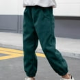 thumbnail image 1 of Trupants Boys Soft Pants, Boys Cotton Green Solid Color, Elastic Straight Leg with Pockets, Winter Warm up Casual Outdoor Athletic, Size 9-10T for boys kids, Boys Kids, 1 of 7