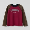 thumbnail image 1 of Trupants Boys T-shirt: Boys Cotton Solid Color Crewneck Long Sleeve, Wine, Fall Clothing, Boys Casual, for boys kids, Size 11 T, 1 of 6