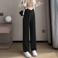 thumbnail image 1 of Trupants Cotton Maternity Wide Leg Pants for Women - High Waisted Crossover, Comfortable All Trimesters, Size 2XL Black, Everyday & Work Wear, 1 of 5