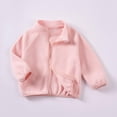 thumbnail image 1 of fnnxnal Girls Fleece Jacket: Hooded Fleece Solid Color, Girls' Lightweight Winter Fleece Coats for Girls Kids, Size 1 T Pink, 1 of 9