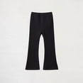thumbnail image 1 of fnnxnal Infant Black Flared Pants 1-2T - 100% Polyester Soft Durable, Stretchy Ribbed Easy Care, Trendy Baby Flare Pants, 1 of 5