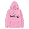 thumbnail image 1 of Trupants Infant Funny Graphic Hoodie - 1-2T Pink Pullover with Kangaroo Pocket for Casual Daily Wear, 1 of 3