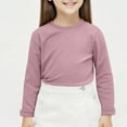 thumbnail image 1 of fnnxnal Infant Girls' Cotton Long Sleeve Tee, 2T Pink - Soft, Breathable, Crew Neck - Comfortable for Daily Wear & School, 1 of 6