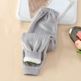 thumbnail image 1 of Trupants Infant Gray Fleece Lined Cotton Pants - 1-2T | Warm Thickened Elastic Waist Pants for Cold Days, Daily Home Wear & Casual Outings, 1 of 3