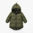 thumbnail image 1 of Trupants Infant Puffer Jacket 2T Army Green - Warm Quilted Coat with Cute Hood, Stretchy, Waterproof, Full Zipper & Pockets, 1 of 8