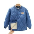 thumbnail image 1 of fnnxnal Juniors 100% Cotton Winter Jacket, Diamond-Quilted Blue 8-9T - Gender-Neutral for School & Weekend Outings, 1 of 7