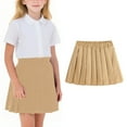 thumbnail image 1 of Trupants Juniors 14-15T Khaki Pleated Skirt - Cotton School Uniform, Breathable, Machine Washable, Durable, 1 of 7
