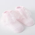 thumbnail image 1 of Trupants Juniors Infant Baby Lace Socks, Size M - Pink, Ultra-Soft Cotton Hypoallergenic, Breathable, Ideal for Baby Shower Gifts & Daily Wear, 1 of 4