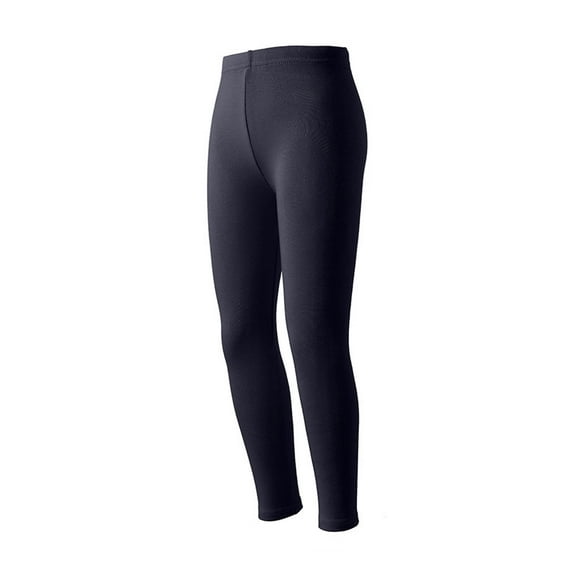 fnnxnal Juniors Leggings 8-9T Navy - 100% Cotton, Stretchy Elastic Waist for School, Play & Daily Wear