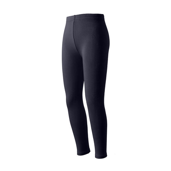 FAIOROI Juniors Leggings 8-9T Navy - Cotton, Stretchy Elastic Waist for School, Play & Daily Wear