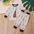 thumbnail image 1 of Trupants Kids Boys Guitar Print Outfit Set - Multicolor Black White Striped Nylon Spandex with Adjustable Waist & Plush Accent 6M-3Y,Size 6 Months, 1 of 8