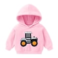 thumbnail image 1 of FAIOROI Little Girls 3D Tractor Appliqué Hoodie - 5T Pink, Machine Washable Quick-Drying Polyester, Budget-Friendly Walmart, 1 of 5
