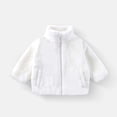 thumbnail image 1 of FAIOROI Little Girls 6T White Faux Fur Jacket - Warm Winter Coat, Machine Washable with Pockets, Cruelty-Free Soft Polyester, Fall Outerwear for Kids, 1 of 5