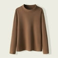 thumbnail image 1 of fnnxnal Little Girls Mock Neck Long Sleeve Shirt - Size 5T Brown, 100% Polyester, Machine Washable, Multi-Season Affordable Essential for Everyday Wear, 1 of 6