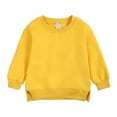 thumbnail image 1 of fnnxnal Newborn Soft Cotton Sweatshirt - Long Sleeve Crew Neck, 6 Months Yellow, Comfortable Fit for Daily Wear/Family Outings, 1 of 4