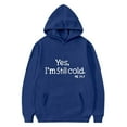 thumbnail image 1 of Trupants Toddler 3-4T Navy Unisex Funny "Always Cold" Graphic Hoodie - Polyester Easy-Care Durable, 1 of 3