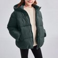 thumbnail image 1 of FAIOROI Toddler 3-4T Puffer Jacket, Green Warm Winter Coat, Hooded Polyester, Durable & Machine Washable with Pockets, 1 of 6