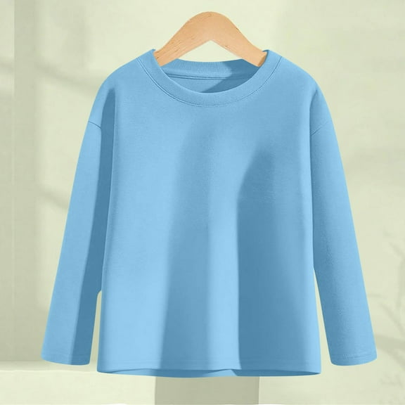 Trupants Toddler 3T Long Sleeve Cotton Shirt - Soft Breathable Light Blue Top, Ideal for Daily Play & Layering