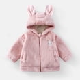 thumbnail image 1 of FAIOROI Toddler Animal Hooded Jacket - Pink, 2-3T - 100% Polyester, Soft Warm, Full Zipper, Machine Washable, Cute Bear Design, 1 of 5