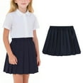 thumbnail image 1 of Trupants Toddler Girls' School Uniform Pleated Skirt - Cotton, 3-4T Navy, Breathable, Durable, Machine Washable, 1 of 7