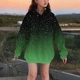 thumbnail image 1 of FAIOROI Toddler Green Galaxy Print Hoodie - 3-4T Soft Stretch Space Theme Kids Hoodie, Wrinkle-Resistant & Affordable, 1 of 5