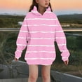 thumbnail image 1 of fnnxnal Toddler Pink Striped Hoodie - 3-4T, Oversized Polyester Spandex, Machine Washable, Durable & Affordable Kids Everyday Hoodie, 1 of 5