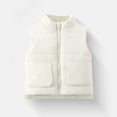 thumbnail image 1 of FAIOROI Toddler Puffer Vest 4-5T White - Cotton Lightweight Warm, Front Pockets & Skin-Friendly, Quilted Layering Vest for Toddler Kids, 1 of 3