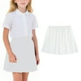 thumbnail image 1 of Trupants White Toddler Girls' Cotton Pleated School Uniform Skirt - 3-4T, Durable, Machine Washable, Comfortable for School & Casual Wear, 1 of 7