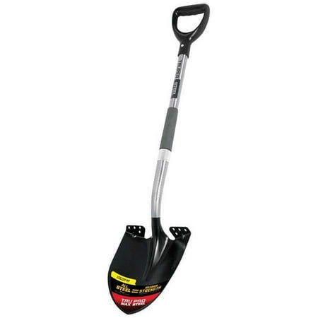 Truper 11 x 8.75 x 27 in. D-Handle Steel Round Point Shovel, Assorted