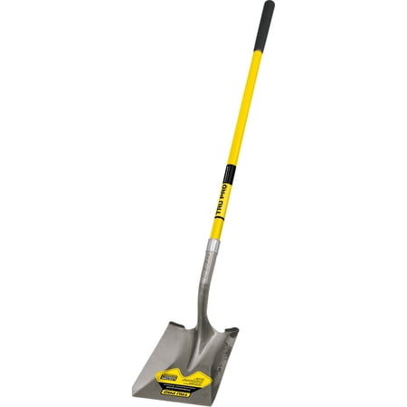 Truper 31199 Tru Pro 48-Inch Square Point Shovel, Fiberglass Handle, 10-Inch Grip — Residential Use, Standard Application