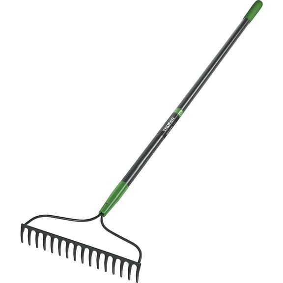 Truper 32404 Tru Tough Welded Bow Rake, 16-Teeth, Fiberglass Handle