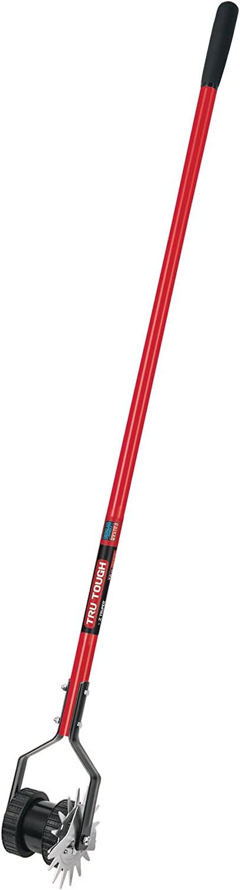 Truper 35195 Rotary Lawn Edger with Dual Wheel Fiberglass Handle with