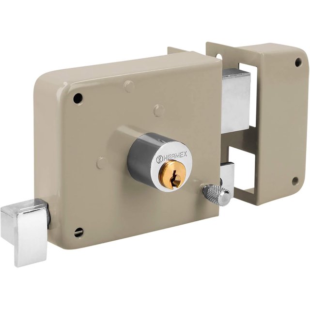 Truper 43583 / CS70DB Right Rim, Deadbolt Rim Door Lock Set