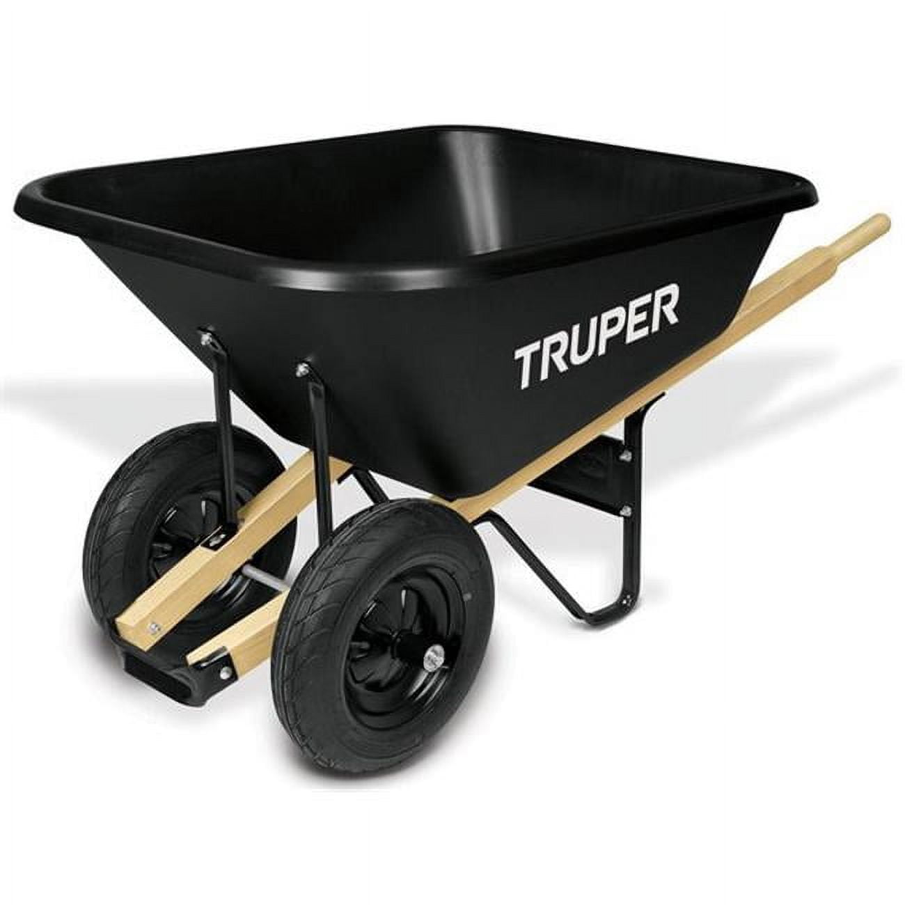 TRUPER HERRAMIENTAS 8 cu ft 300 lb Capacity Duas Poly Wheelbarrow with Wood Handle