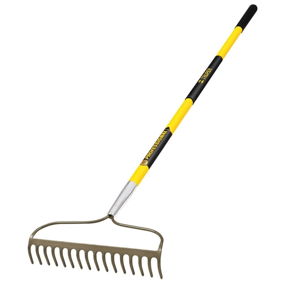 Truper 31380 Trupro Bow Rake 16 Tine With Fiberglass Handle