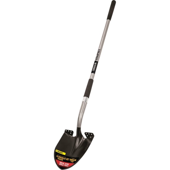 Truper Tru Pro Steel 8.75 in. W x 58" in. L Round Point Shovel Steel