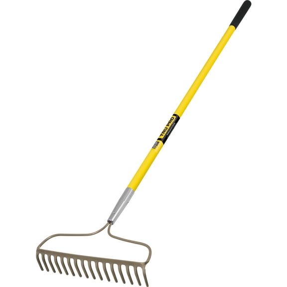 Truper Tru Pro SuperDuty Fiberglass Handle Bow Garden Rake - Single Pack