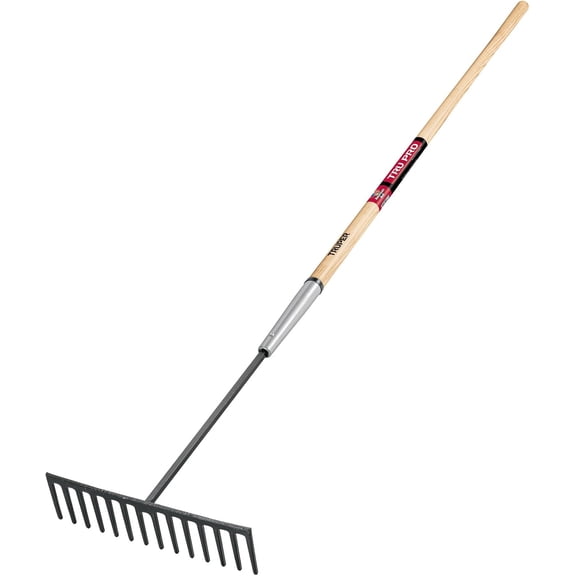 Truper TruPro Asphalt Rake, 14 Tines, 60-Inch Wood Handle (Model R-14XSH / 33105)
