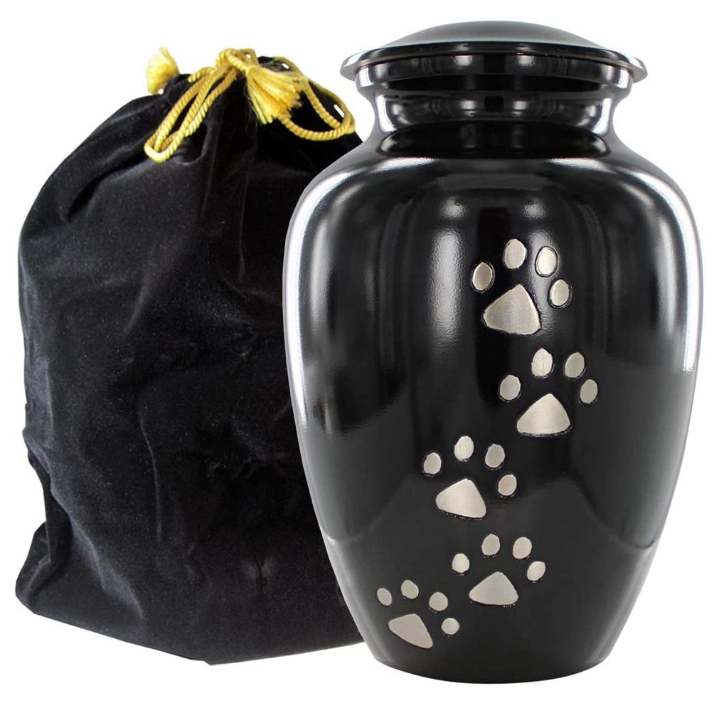 Trupoint Memorials Black Pet Urns for Dogs Ashes A Loving Resting