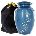 thumbnail image 1 of Trupoint Memorials Blue Large Pet Cremation Urn for Animal Ashes – for Your Special Dog or Cat – for Pets up to 122 Pounds, 1 of 7